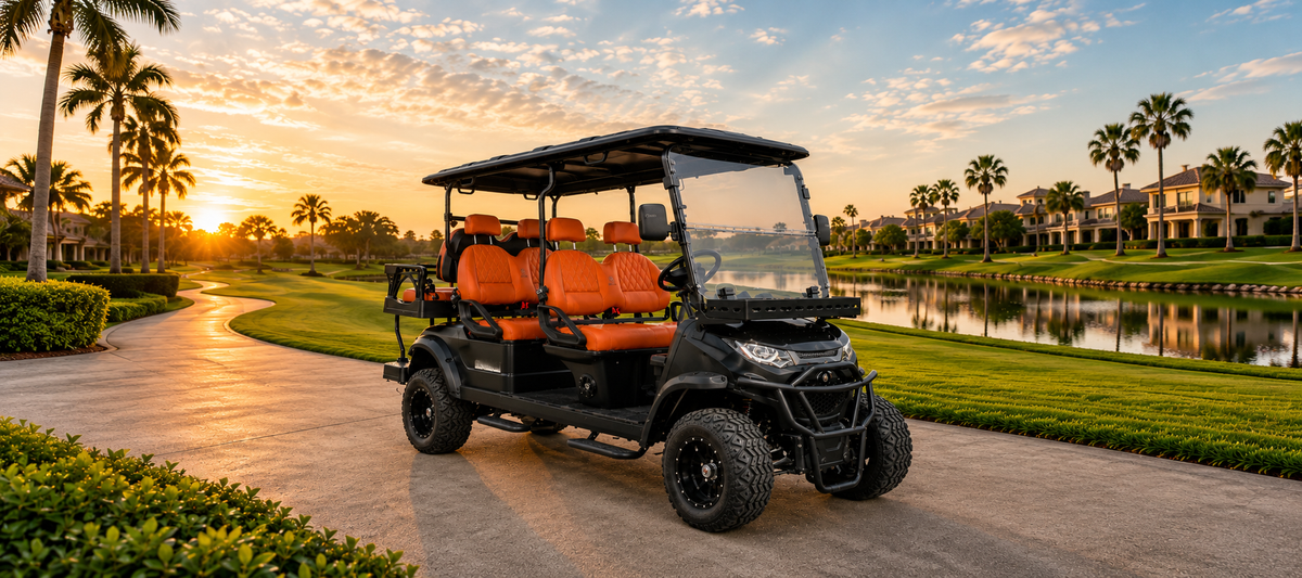 Ecocartz 4+2 seater electric golf cart
