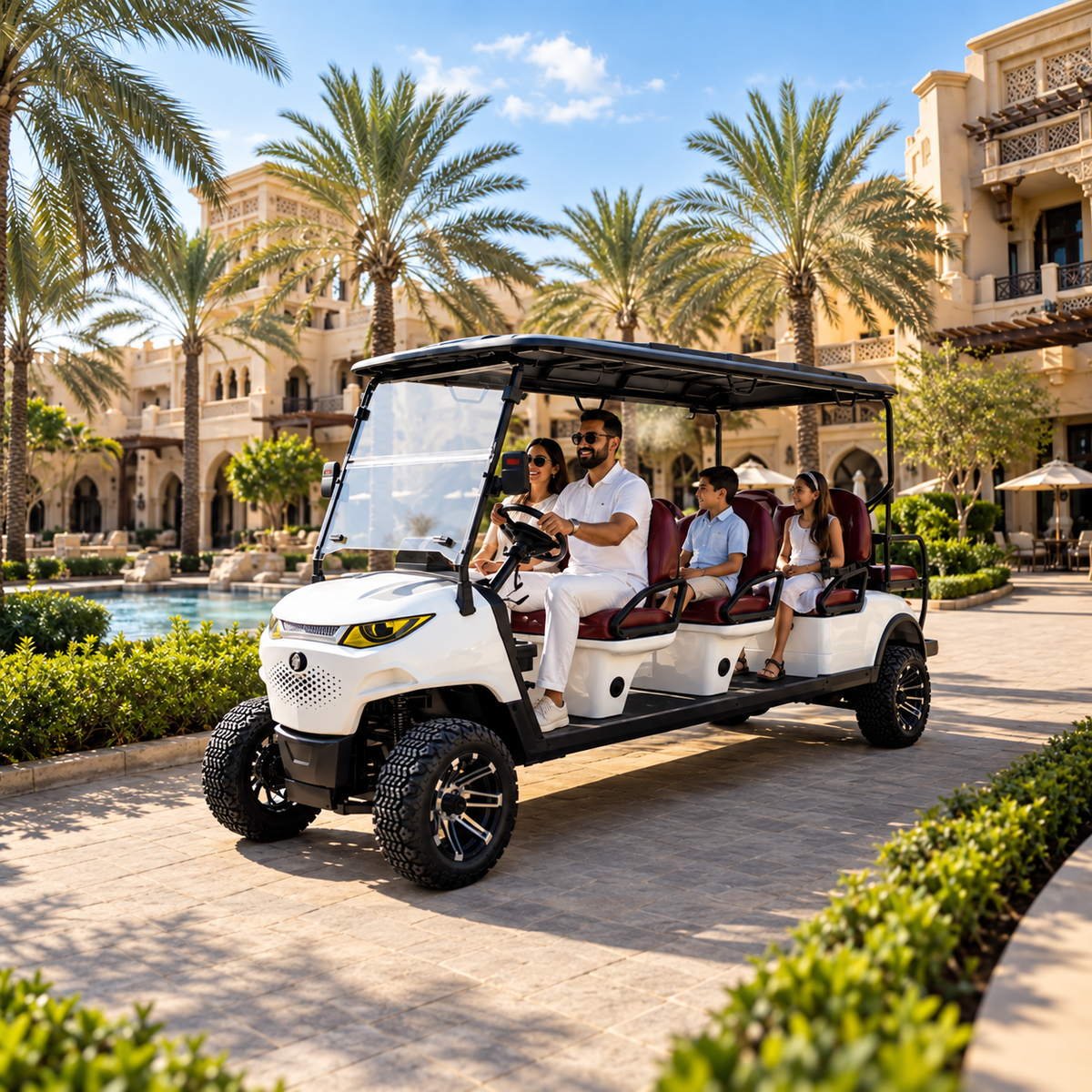 6-seater MXV electric golf cart
