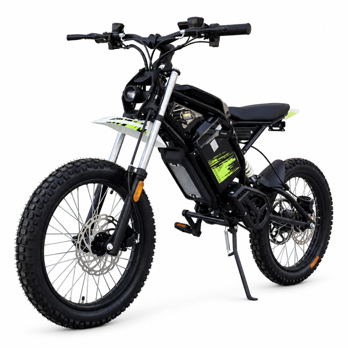 EX1 48V electric dirt bike in black front view
