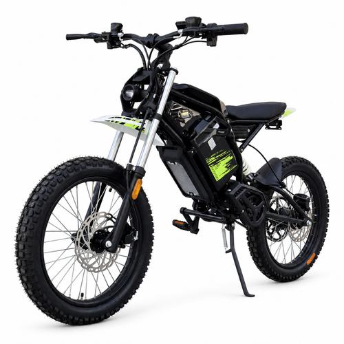 EX1 48V electric dirt bike in black front view