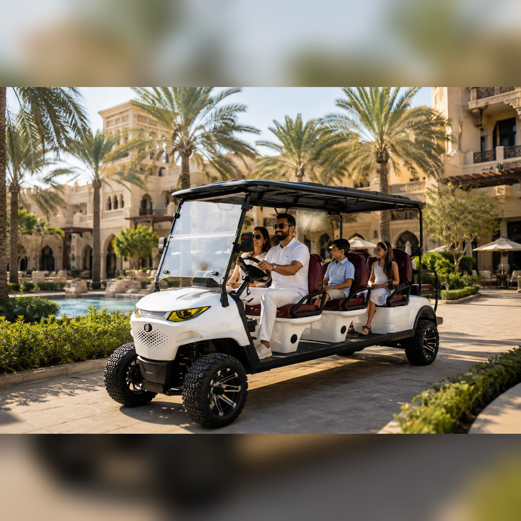 MXV Envoy 6 Trail 6-seater lifted electric golf cart UAE – view 2
