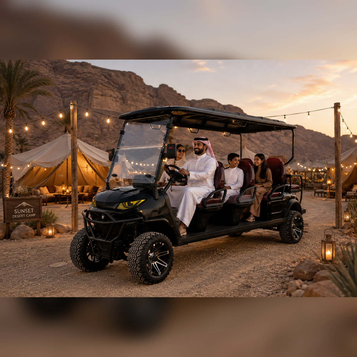MXV Envoy 6 Trail 6-seater lifted electric golf cart UAE – view 4
