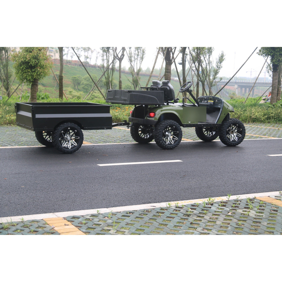 MXV HAULER 2 DUO – 2-Seater Electric Utility Cart with Dual Truck Bed & Trailer UAE – view 2