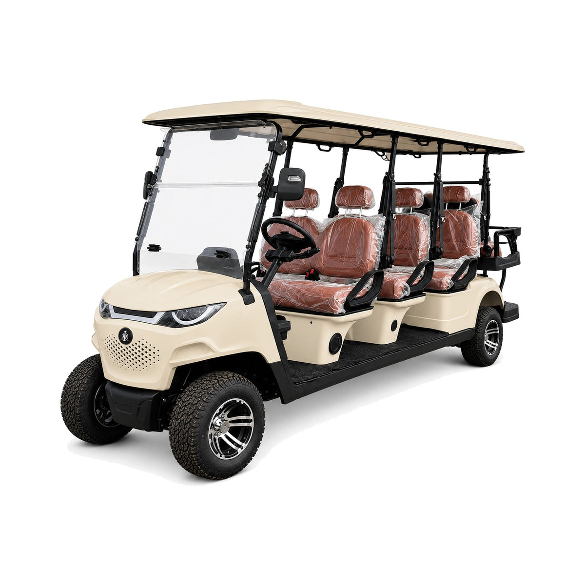 MXV Sovereign 8 Dubai Taxi Cream electric golf cart