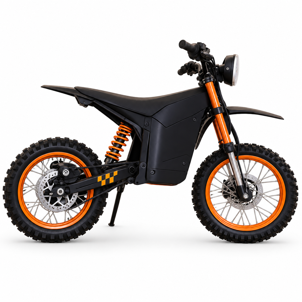 Wish 01 electric dirt bike side view